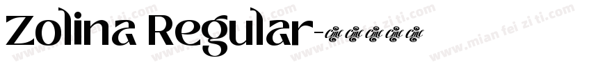 Zolina Regular字体转换